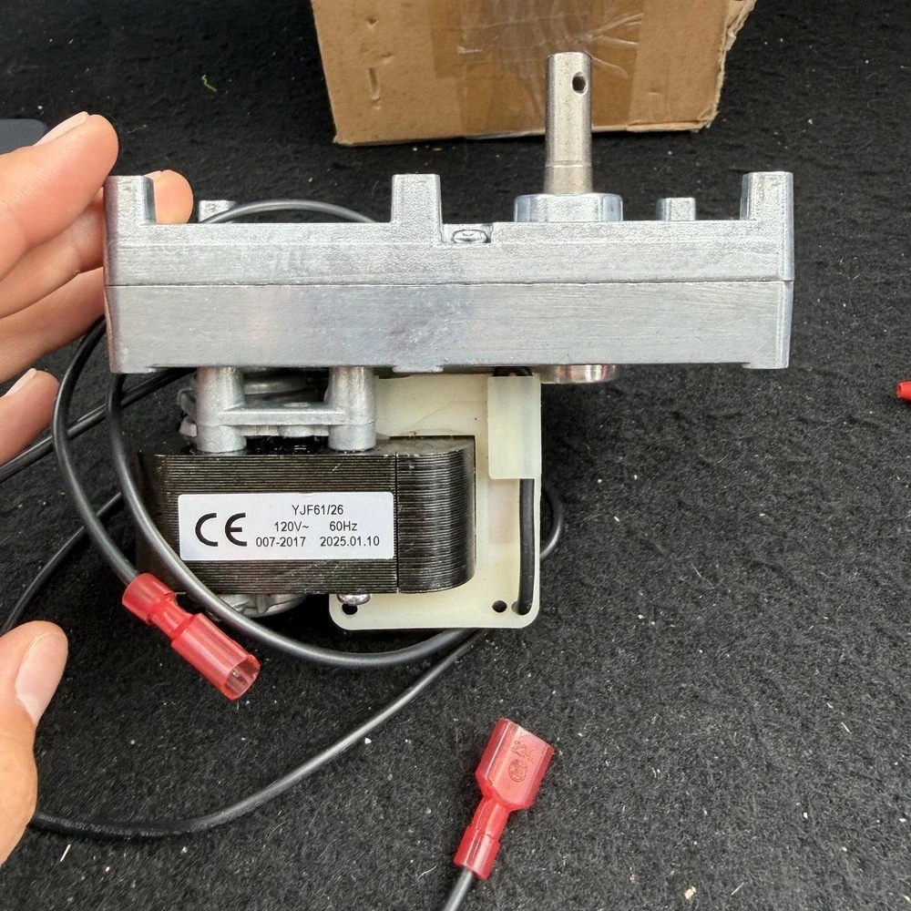 YJF61/26 Gear Motor 120V 60Hz Metal Gearbox‎ Shaft Assembly AC Electric Silver